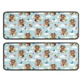 thumbnail image 1 of Kitchen Rugs Sets Of 2,Blue Highland Cow Flower Butterfly Pattern Anti Fatigue Kitchen Mat Rugs Non Slip Washable,Decorative Kitchen Floor Mats for Kitchen,Sink,Laundry,17"x47"+17"x47", 1 of 5