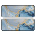 thumbnail image 1 of Kitchen Rugs Sets Of 2,Blue Marble Gold Line Pattern Anti Fatigue Kitchen Mat Rugs Non Slip Washable,Decorative Kitchen Floor Mats for Kitchen,Sink,Laundry,17"x47"+17"x47", 1 of 5