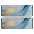 thumbnail image 1 of Kitchen Rugs Sets Of 2,Blue Marble Gold Pattern Anti Fatigue Kitchen Mat Rugs Non Slip Washable,Decorative Kitchen Floor Mats for Kitchen,Sink,Laundry,17"x47"+17"x47", 1 of 5