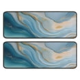 thumbnail image 1 of Kitchen Rugs Sets Of 2,Blue Marble Gold Wave Pattern Anti Fatigue Kitchen Mat Rugs Non Slip Washable,Decorative Kitchen Floor Mats for Kitchen,Sink,Laundry,17"x47"+17"x47", 1 of 5