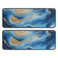 thumbnail image 1 of Kitchen Rugs Sets Of 2,Blue Marble Gold Wave Pattern Anti Fatigue Kitchen Mat Rugs Non Slip Washable,Decorative Kitchen Floor Mats for Kitchen,Sink,Laundry,17"x47"+17"x47", 1 of 5