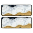 thumbnail image 1 of Kitchen Rugs Sets Of 2,Blue Marble Gold Wave Pattern Anti Fatigue Kitchen Mat Rugs Non Slip Washable,Decorative Kitchen Floor Mats for Kitchen,Sink,Laundry,17"x47"+17"x47", 1 of 5