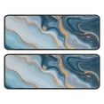 thumbnail image 1 of Kitchen Rugs Sets Of 2,Blue Marble Gold Wave Pattern Anti Fatigue Kitchen Mat Rugs Non Slip Washable,Decorative Kitchen Floor Mats for Kitchen,Sink,Laundry,17"x47"+17"x47", 1 of 5