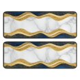 thumbnail image 1 of Kitchen Rugs Sets Of 2,Blue Marble Gold Wave Pattern Anti Fatigue Kitchen Mat Rugs Non Slip Washable,Decorative Kitchen Floor Mats for Kitchen,Sink,Laundry,17"x47"+17"x47", 1 of 5