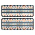 thumbnail image 1 of Kitchen Rugs Sets Of 2,Blue and Orange Geometric Boho Pattern Anti Fatigue Kitchen Mat Rugs Non Slip Washable,Decorative Kitchen Floor Mats for Kitchen,Sink,Laundry,17"x47"+17"x47", 1 of 5