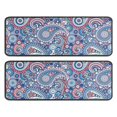 thumbnail image 1 of Kitchen Rugs Sets Of 2,Blue Paisley and Floral Pattern Anti Fatigue Kitchen Mat Rugs Non Slip Washable,Decorative Kitchen Floor Mats for Kitchen,Sink,Laundry,17"x47"+17"x47", 1 of 5