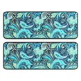 thumbnail image 1 of Kitchen Rugs Sets Of 2,Blue Paisley and Floral Pattern Anti Fatigue Kitchen Mat Rugs Non Slip Washable,Decorative Kitchen Floor Mats for Kitchen,Sink,Laundry,17"x47"+17"x47", 1 of 5