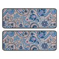 thumbnail image 1 of Kitchen Rugs Sets Of 2,Blue Paisley and Floral Pattern Anti Fatigue Kitchen Mat Rugs Non Slip Washable,Decorative Kitchen Floor Mats for Kitchen,Sink,Laundry,17"x47"+17"x47", 1 of 5