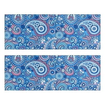 Kitchen Rugs Sets Of 2,Blue Paisley Pattern Anti Fatigue Kitchen Mat Rugs Non Slip Washable,Decorative Kitchen Floor Mats for Kitchen,Sink,Laundry,17"X47"