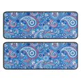 thumbnail image 1 of Kitchen Rugs Sets Of 2,Blue Paisley Pattern Anti Fatigue Kitchen Mat Rugs Non Slip Washable,Decorative Kitchen Floor Mats for Kitchen,Sink,Laundry,17"x47"+17"x47", 1 of 5