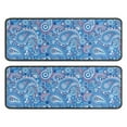 thumbnail image 1 of Kitchen Rugs Sets Of 2,Blue Paisley Pattern Anti Fatigue Kitchen Mat Rugs Non Slip Washable,Decorative Kitchen Floor Mats for Kitchen,Sink,Laundry,17"x47"+17"x47", 1 of 5
