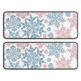 thumbnail image 1 of Kitchen Rugs Sets Of 2,Blue and Pink Christmas Snowflake Pattern Anti Fatigue Kitchen Mat Rugs Non Slip Washable,Decorative Kitchen Floor Mats for Kitchen,Sink,Laundry,17"x47"+17"x47", 1 of 5