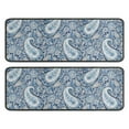 thumbnail image 1 of Kitchen Rugs Sets Of 2,Blue Pioneer Flower and Paisley Pattern (3) Anti Fatigue Kitchen Mat Rugs Non Slip Washable,Decorative Kitchen Floor Mats for Kitchen,Sink,Laundry,17"x47"+17"x47", 1 of 5