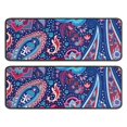 thumbnail image 1 of Kitchen Rugs Sets Of 2,Blue Pioneer Flower and Paisley Pattern Anti Fatigue Kitchen Mat Rugs Non Slip Washable,Decorative Kitchen Floor Mats for Kitchen,Sink,Laundry,17"x47"+17"x47", 1 of 5