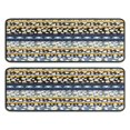 thumbnail image 1 of Kitchen Rugs Sets Of 2,Blue Pioneer Flower Striped Pattern Anti Fatigue Kitchen Mat Rugs Non Slip Washable,Decorative Kitchen Floor Mats for Kitchen,Sink,Laundry,17"x47"+17"x47", 1 of 5