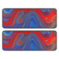 thumbnail image 1 of Kitchen Rugs Sets Of 2,Blue Red Gold Marble Pattern Anti Fatigue Kitchen Mat Rugs Non Slip Washable,Decorative Kitchen Floor Mats for Kitchen,Sink,Laundry,17"x47"+17"x47", 1 of 5