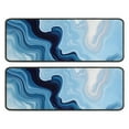 thumbnail image 1 of Kitchen Rugs Sets Of 2,Blue Wave Marble Pattern Anti Fatigue Kitchen Mat Rugs Non Slip Washable,Decorative Kitchen Floor Mats for Kitchen,Sink,Laundry,17"x47"+17"x47", 1 of 5