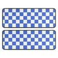thumbnail image 1 of Kitchen Rugs Sets Of 2,Blue and White Checkered Pattern Anti Fatigue Kitchen Mat Rugs Non Slip Washable,Decorative Kitchen Floor Mats for Kitchen,Sink,Laundry,17"x47"+17"x47", 1 of 5