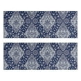 thumbnail image 1 of Kitchen Rugs Sets Of 2,Blue and White Ethnic Floral Pattern Anti Fatigue Kitchen Mat Rugs Non Slip Washable,Decorative Kitchen Floor Mats for Kitchen,Sink,Laundry,17"X47", 1 of 5