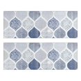 thumbnail image 1 of Kitchen Rugs Sets Of 2,Blue and White Geometric Quatrefoil Pattern Anti Fatigue Kitchen Mat Rugs Non Slip Washable,Decorative Kitchen Floor Mats for Kitchen,Sink,Laundry,17"X47", 1 of 5