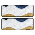 thumbnail image 1 of Kitchen Rugs Sets Of 2,Blue White Gold Marble Pattern Anti Fatigue Kitchen Mat Rugs Non Slip Washable,Decorative Kitchen Floor Mats for Kitchen,Sink,Laundry,17"x47"+17"x47", 1 of 5