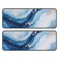 thumbnail image 1 of Kitchen Rugs Sets Of 2,Blue White Gold Marble Pattern Anti Fatigue Kitchen Mat Rugs Non Slip Washable,Decorative Kitchen Floor Mats for Kitchen,Sink,Laundry,17"x47"+17"x47", 1 of 5
