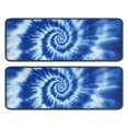 thumbnail image 1 of Kitchen Rugs Sets Of 2,Blue White Tie Dye Spiral Pattern Anti Fatigue Kitchen Mat Rugs Non Slip Washable,Decorative Kitchen Floor Mats for Kitchen,Sink,Laundry,17"x47"+17"x47", 1 of 5