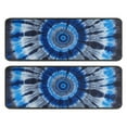 thumbnail image 1 of Kitchen Rugs Sets Of 2,Blue White Tie Dye Spiral Pattern Anti Fatigue Kitchen Mat Rugs Non Slip Washable,Decorative Kitchen Floor Mats for Kitchen,Sink,Laundry,17"x47"+17"x47", 1 of 5