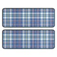 thumbnail image 1 of Kitchen Rugs Sets Of 2,Blue White and Yellow Checkered Pattern Anti Fatigue Kitchen Mat Rugs Non Slip Washable,Decorative Kitchen Floor Mats for Kitchen,Sink,Laundry,17"x47"+17"x47", 1 of 5