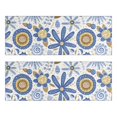 thumbnail image 1 of Kitchen Rugs Sets Of 2,Blue and Yellow Pioneer Flower Anti Fatigue Kitchen Mat Rugs Non Slip Washable,Decorative Kitchen Floor Mats for Kitchen,Sink,Laundry,17"X47", 1 of 5
