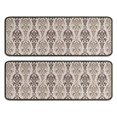 thumbnail image 1 of Kitchen Rugs Sets Of 2,Boho Brown Damask Ethnic Pattern Anti Fatigue Kitchen Mat Rugs Non Slip Washable,Decorative Kitchen Floor Mats for Kitchen,Sink,Laundry,17"x47"+17"x47", 1 of 5