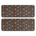 thumbnail image 1 of Kitchen Rugs Sets Of 2,Boho Brown Geometric Ethnic Pattern Anti Fatigue Kitchen Mat Rugs Non Slip Washable,Decorative Kitchen Floor Mats for Kitchen,Sink,Laundry,17"x47"+17"x47", 1 of 5