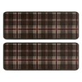 thumbnail image 1 of Kitchen Rugs Sets Of 2,Brown Beige Checkerboard Checkered Pattern Anti Fatigue Kitchen Mat Rugs Non Slip Washable,Decorative Kitchen Floor Mats for Kitchen,Sink,Laundry,17"x47"+17"x47", 1 of 5