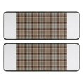 thumbnail image 1 of Kitchen Rugs Sets Of 2,Brown Beige Plaid Checkered Pattern Anti Fatigue Kitchen Mat Rugs Non Slip Washable,Decorative Kitchen Floor Mats for Kitchen,Sink,Laundry,17"x47"+17"x47", 1 of 5