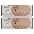 thumbnail image 1 of Kitchen Rugs Sets Of 2,Brown Boho Abstract and Plant Pattern Anti Fatigue Kitchen Mat Rugs Non Slip Washable,Decorative Kitchen Floor Mats for Kitchen,Sink,Laundry,17"x47"+17"x47", 1 of 5