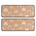 thumbnail image 1 of Kitchen Rugs Sets Of 2,Brown Boho Bohemia Rainbow Hearts Pattern Anti Fatigue Kitchen Mat Rugs Non Slip Washable,Decorative Kitchen Floor Mats for Kitchen,Sink,Laundry,17"x47"+17"x47", 1 of 5