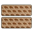 thumbnail image 1 of Kitchen Rugs Sets Of 2,Brown Buffalo Pattern Anti Fatigue Kitchen Mat Rugs Non Slip Washable,Decorative Kitchen Floor Mats for Kitchen,Sink,Laundry,17"x47"+17"x47", 1 of 5