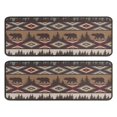 thumbnail image 1 of Kitchen Rugs Sets Of 2,Brown Geometric and Bear Pattern Anti Fatigue Kitchen Mat Rugs Non Slip Washable,Decorative Kitchen Floor Mats for Kitchen,Sink,Laundry,17"x47"+17"x47", 1 of 5