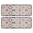 thumbnail image 1 of Kitchen Rugs Sets Of 2,Brown Geometric Diamond Pattern Anti Fatigue Kitchen Mat Rugs Non Slip Washable,Decorative Kitchen Floor Mats for Kitchen,Sink,Laundry,17"x47"+17"x47", 1 of 5