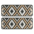 thumbnail image 1 of Kitchen Rugs Sets Of 2,Brown Geometric Triangle Diamond Pattern Anti Fatigue Kitchen Mat Rugs Non Slip Washable,Decorative Kitchen Floor Mats for Kitchen,Sink,Laundry,17"x47"+17"x47", 1 of 5