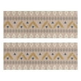 thumbnail image 1 of Kitchen Rugs Sets Of 2,Brown Geometric Triangle Diamond Pattern Anti Fatigue Kitchen Mat Rugs Non Slip Washable,Decorative Kitchen Floor Mats for Kitchen,Sink,Laundry,17"X47", 1 of 5