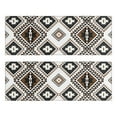 thumbnail image 1 of Kitchen Rugs Sets Of 2,Brown Geometric Triangle Diamond Pattern Anti Fatigue Kitchen Mat Rugs Non Slip Washable,Decorative Kitchen Floor Mats for Kitchen,Sink,Laundry,17"X47", 1 of 5