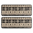 thumbnail image 1 of Kitchen Rugs Sets Of 2,Brown Geometric Triangle Square Pattern Anti Fatigue Kitchen Mat Rugs Non Slip Washable,Decorative Kitchen Floor Mats for Kitchen,Sink,Laundry,17"x47"+17"x47", 1 of 5