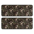 thumbnail image 1 of Kitchen Rugs Sets Of 2,Brown Mushroom Daisy Dark Pattern Anti Fatigue Kitchen Mat Rugs Non Slip Washable,Decorative Kitchen Floor Mats for Kitchen,Sink,Laundry,17"x47"+17"x47", 1 of 5