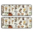 thumbnail image 1 of Kitchen Rugs Sets Of 2,Brown Mushroom Label Light Pattern Anti Fatigue Kitchen Mat Rugs Non Slip Washable,Decorative Kitchen Floor Mats for Kitchen,Sink,Laundry,17"x47"+17"x47", 1 of 5