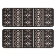 thumbnail image 1 of Kitchen Rugs Sets Of 2,Brown Striped Geometric Pattern Anti Fatigue Kitchen Mat Rugs Non Slip Washable,Decorative Kitchen Floor Mats for Kitchen,Sink,Laundry,17"x47"+17"x47", 1 of 5
