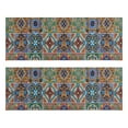 thumbnail image 1 of Kitchen Rugs Sets Of 2,Brown Traditional Tile Pattern Anti Fatigue Kitchen Mat Rugs Non Slip Washable,Decorative Kitchen Floor Mats for Kitchen,Sink,Laundry,17"X47", 1 of 5