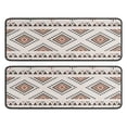 thumbnail image 1 of Kitchen Rugs Sets Of 2,Brown Triangular Geometric Pattern Anti Fatigue Kitchen Mat Rugs Non Slip Washable,Decorative Kitchen Floor Mats for Kitchen,Sink,Laundry,17"x47"+17"x47", 1 of 5