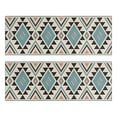 thumbnail image 1 of Kitchen Rugs Sets Of 2,Brown Triangular Geometric Pattern Anti Fatigue Kitchen Mat Rugs Non Slip Washable,Decorative Kitchen Floor Mats for Kitchen,Sink,Laundry,17"X47", 1 of 5