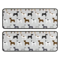 Kitchen Rugs Sets Of 2,Bulldog Dog Anti Fatigue Kitchen Mat Rugs Non Slip Washable,Decorative Kitchen Floor Mats for Kitchen,Sink,Laundry,17"x47" 17"x47"